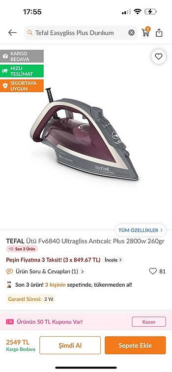 Tefal Ütü