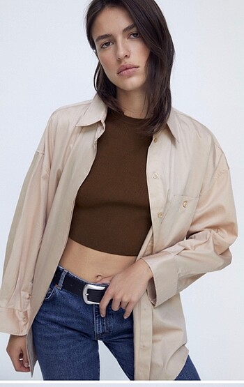 Zara Zara triko basic crop top