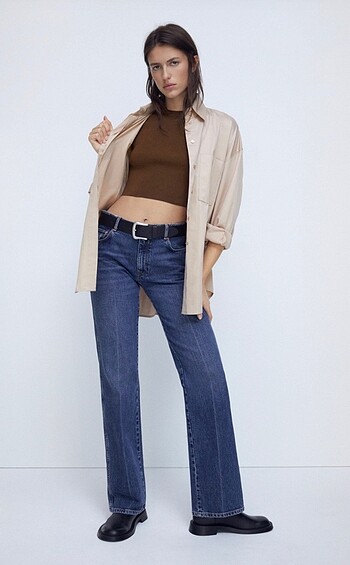 Zara triko basic crop top