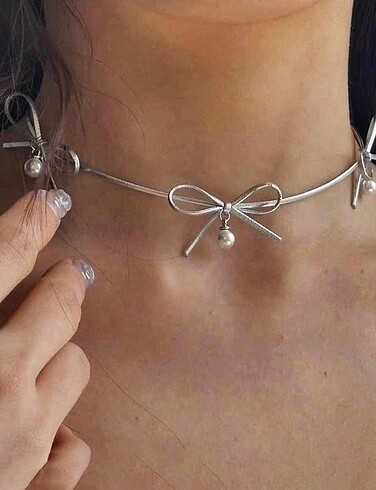 Beden gri Renk Pinterest kurdele kolye