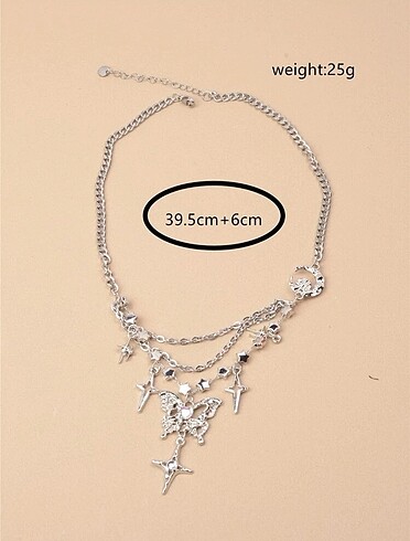 Sheinside Y2k Kore tarzı gothic kolye