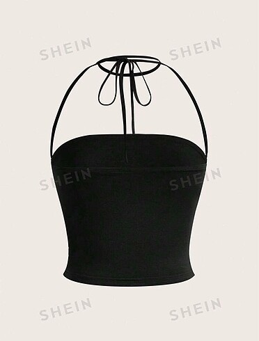 Sheinside Y2k fairycore siyah crop top