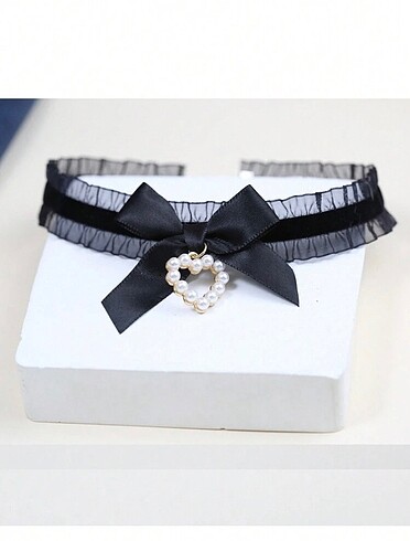Beden siyah Renk Kawai Anime Cosplay Kalp Dantel choker