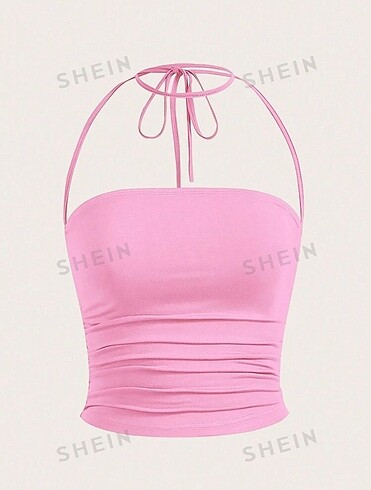Sheinside Y2k fairycore pembe crop top.