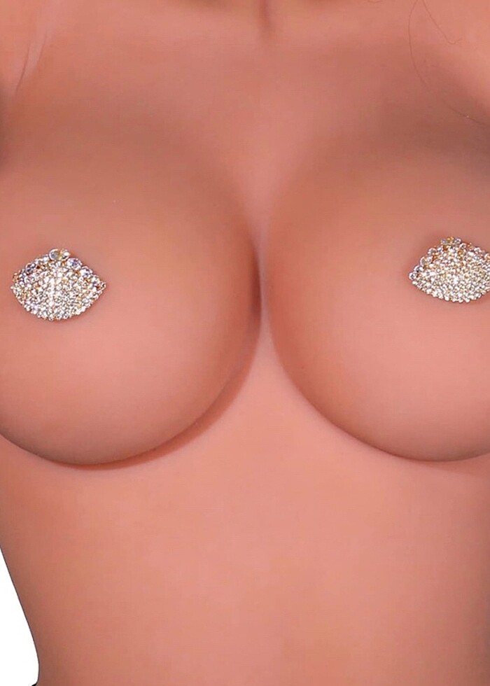 Rhinestone Taşlı Göğüs Ucu Aksesuarı - Görsel 2