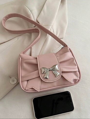 Sheinside Y2k Coquette Pembe Fiyonklu Kol Çantası