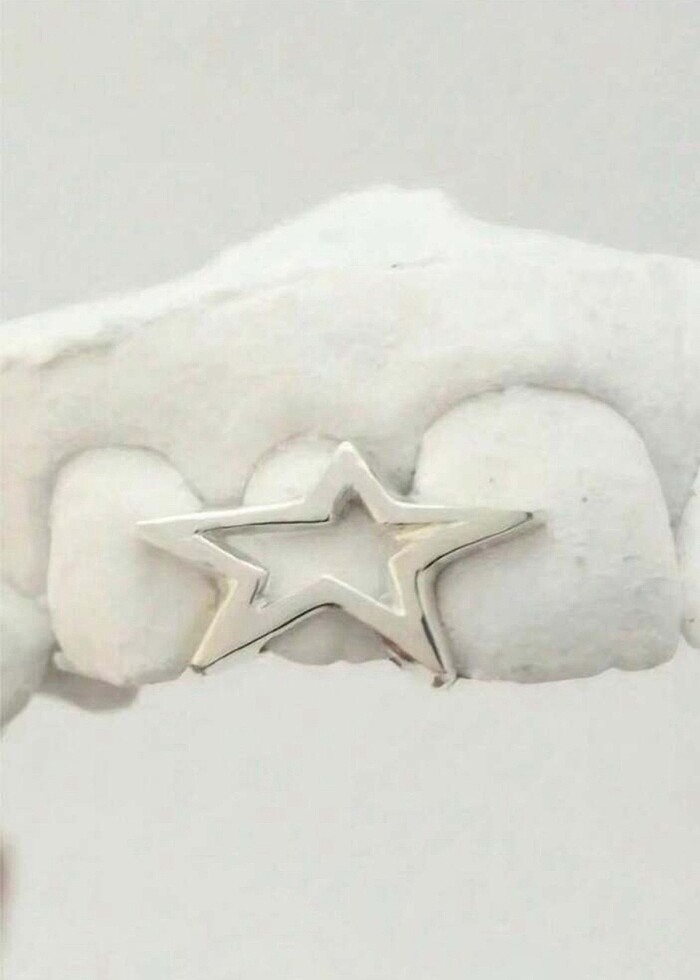 Y2k Gümüş Rengi  Yıldızlı Teeth Grillz Gems Diş Taşı Aksesuar - Görsel 5