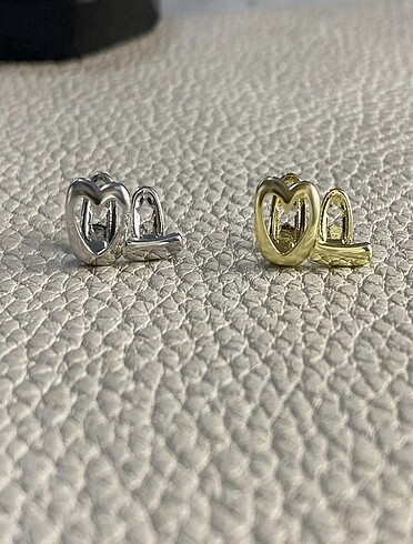 Y2k Hip Hop Gümüş Rengi Kalpli İkili Tooth Grillz Gems Diş Taşı - Görsel 6