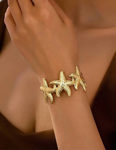 Y2k Gold Rengi Deniz Kabukları Yıldız Ayarlanabilir Pinterest Bi