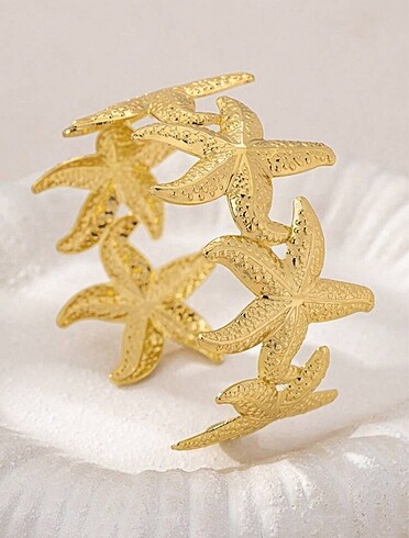 Diğer Y2k Gold Rengi Deniz Kabukları Yıldız Ayarlanabilir Pinterest Bi