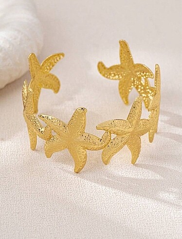 Beden altın Renk Y2k Gold Rengi Deniz Kabukları Yıldız Ayarlanabilir Pinterest Bi