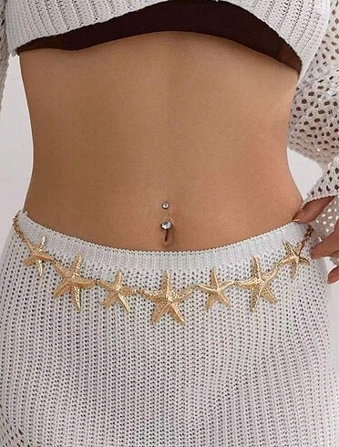 Diğer Hawai Gold Yıldızlı Zincir Kemer