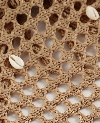 Boheme Luxe-Bohem Deniz Kabuklu Örgü File Pareo - Görsel 8