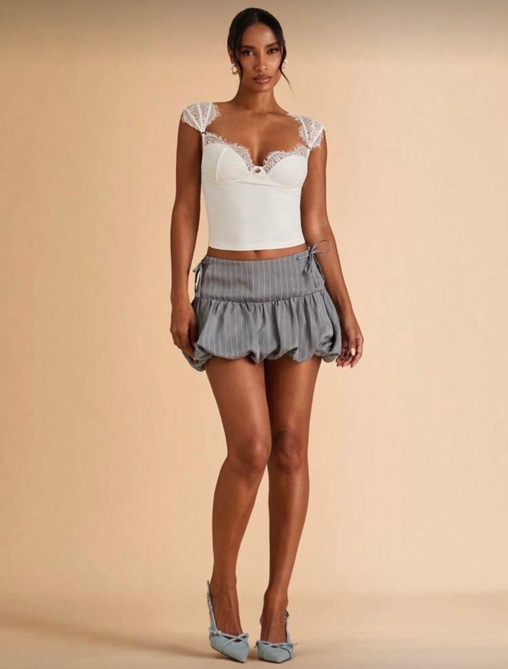 İcınic Lace La Saade Dantel Büstiyer Bluz - Görsel 3