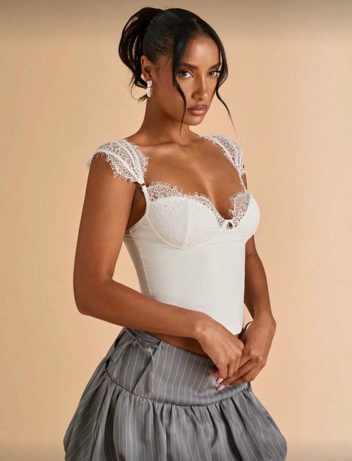 İcınic Lace La Saade Dantel Büstiyer Bluz - Görsel 4