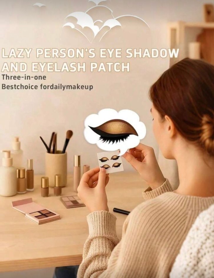 Eyeliner,Far &Kirpik Sticker Seti ve Hediye Kirpik Takma Aparatı - Görsel 3