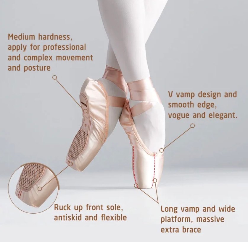 La Saade Profesyonel Bale Ayakkabısı + Silikon Toe Pad Hediyeli - Görsel 5