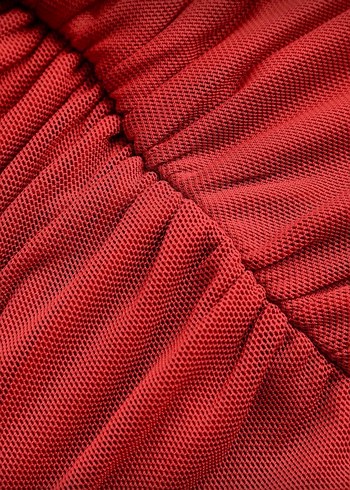 İthal La Saade Y2k Grunge Ruffle Kırmızı Püsküllü  Şort Etek - Görsel 4