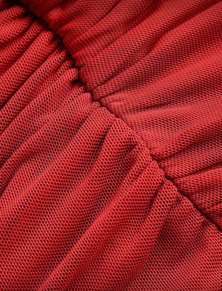 İthal La Saade Y2k Grunge Ruffle Kırmızı Püsküllü  Şort Etek - Görsel 4