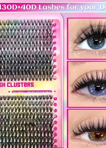 Pembe Renkli Takma Kirpik Seti - Görsel 6