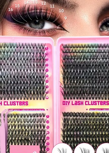 Pembe Renkli Takma Kirpik Seti - Görsel 12