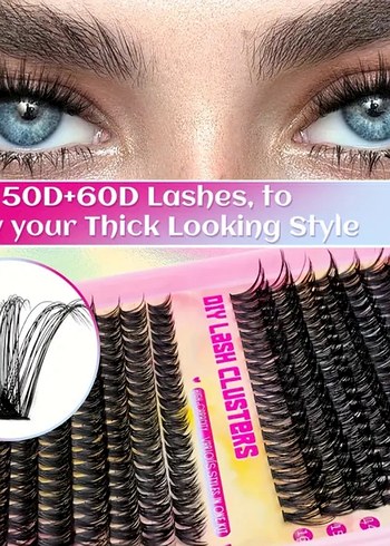 Pembe Renkli Takma Kirpik Seti - Görsel 7