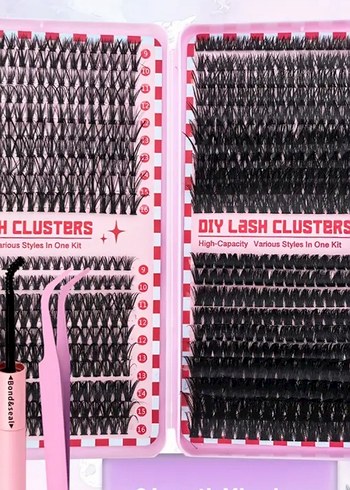 Pembe Renkli Takma Kirpik Seti - Görsel 10