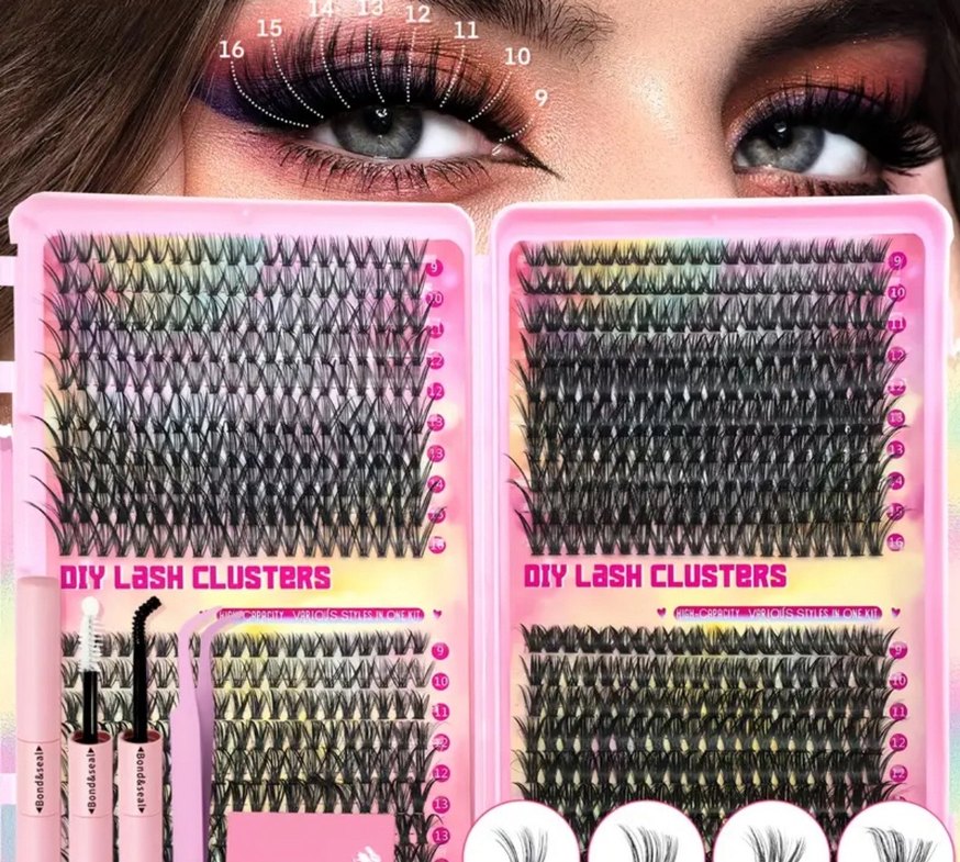 Pembe Renkli Takma Kirpik Seti - Görsel 2