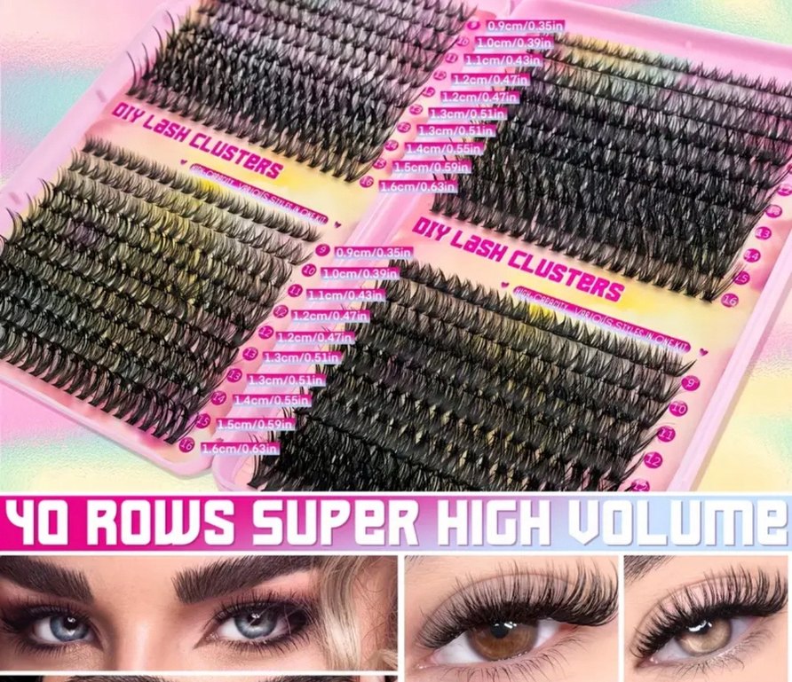 Pembe Renkli Takma Kirpik Seti - Görsel 4