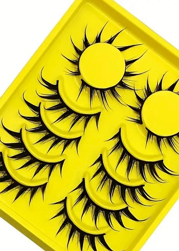 Sarı Renkli Yanlış Kirpikler - Görsel 9