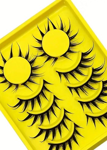 Sarı Renkli Yanlış Kirpikler - Görsel 6