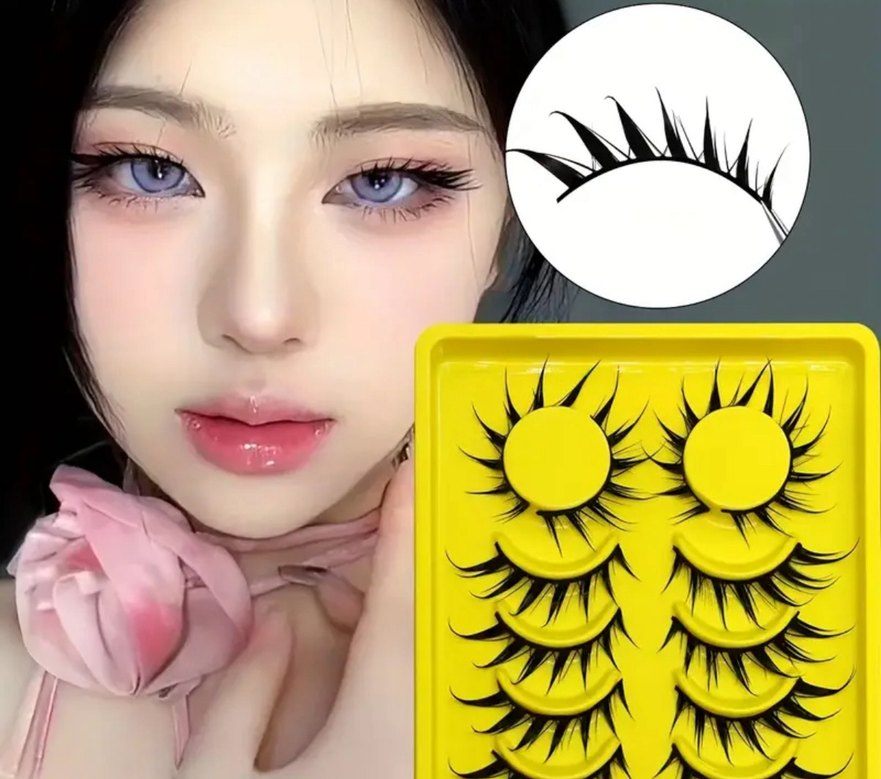 Sarı Renkli Yanlış Kirpikler - Görsel 2