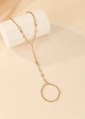 Diğer Minimalist Boncuklu Altın Renk Halhal
