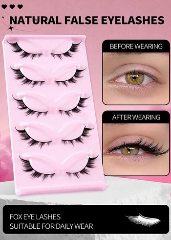 Pastel Pembe Takma Kirpik - Görsel 8