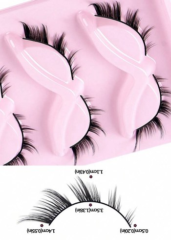 Pastel Pembe Takma Kirpik - Görsel 5