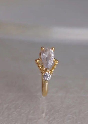 İnce İşlemeli Altın Boncuklu Hızma Piercing - Görsel 3