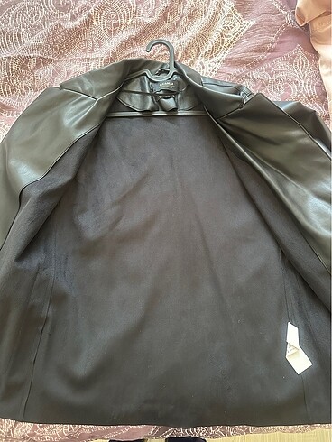 xs Beden siyah Renk Pull and bear ince deri ceket