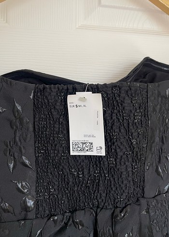 s Beden H&M Önü Fiyonklu Jakarlı Dokuma Elbise