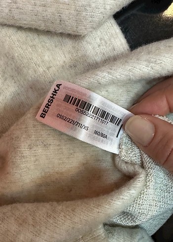 Bej V Yaka Uzun Kollu Kadın Mini Elbise - Görsel 7