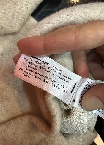 Bej V Yaka Uzun Kollu Kadın Mini Elbise - Görsel 9