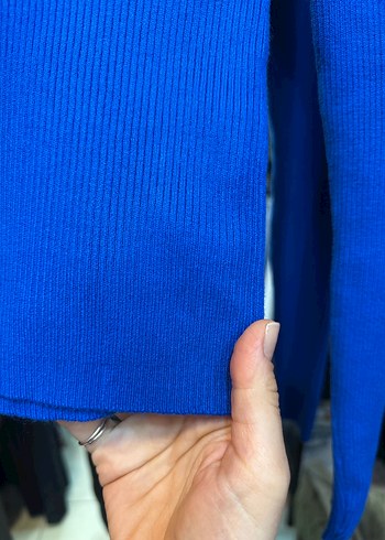 Mavi Kadın İnce Triko Mini Kazak - Görsel 3