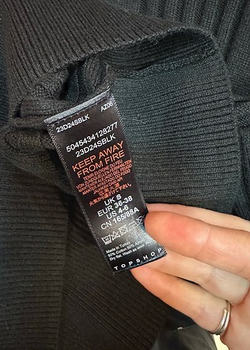 Siyah Fitilli Triko Kadın Kazak - Görsel 7