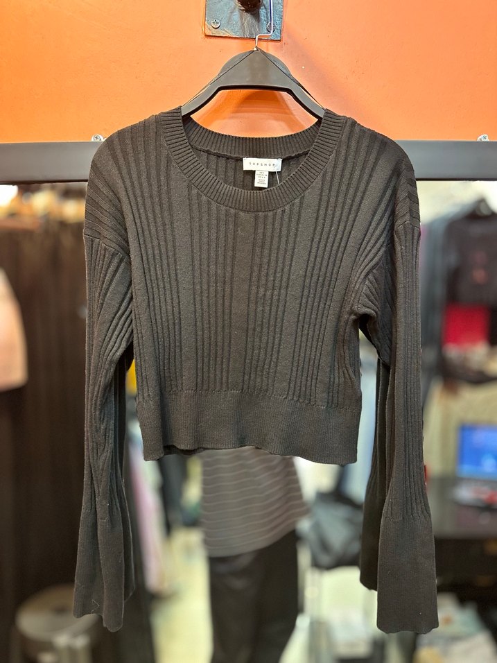 Siyah Fitilli Triko Kadın Kazak - Görsel 5