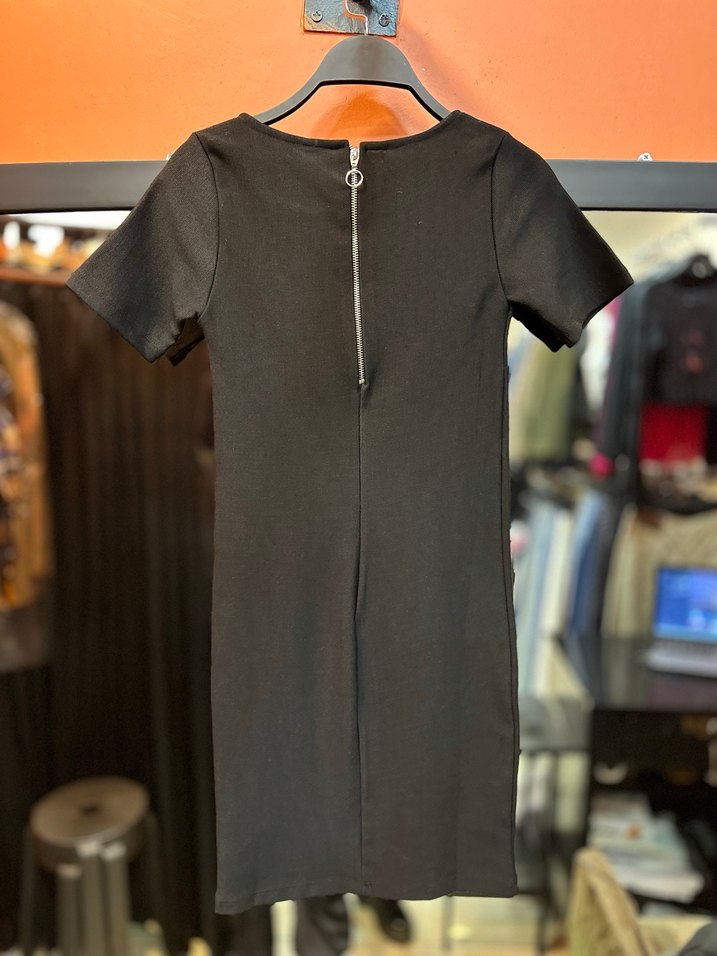 Siyah Midi Kadın Günlük Elbise - Görsel 5