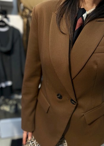 Tarçın Renk Belden Oturtmalı Blazer - Görsel 4