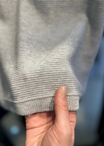 Gri Kadın Bisiklet Yaka Salaş Kazak - Görsel 9