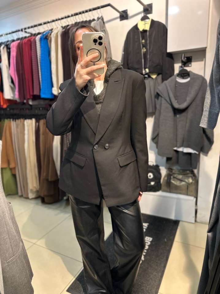 Siyah Kadın Blazer Ceket - Görsel 5