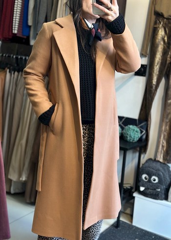 Tarçın renk yün kaban. - Görsel 2