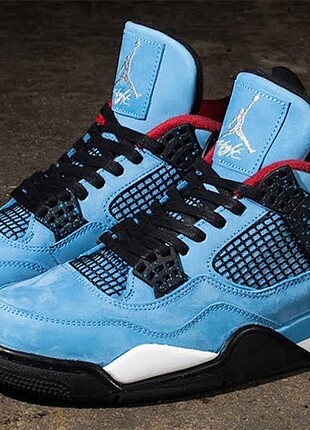 NIKE AIR JORDAN 4 CACTUS TRAVIS SCOTT BLUE BLACK 