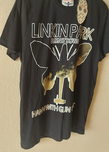 LUCKY BOY LINKIN PARK BURN IT DOWN BLACK T SHIRT MEDIUM HANN WI